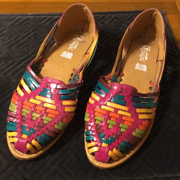 multicolor huarache sandals